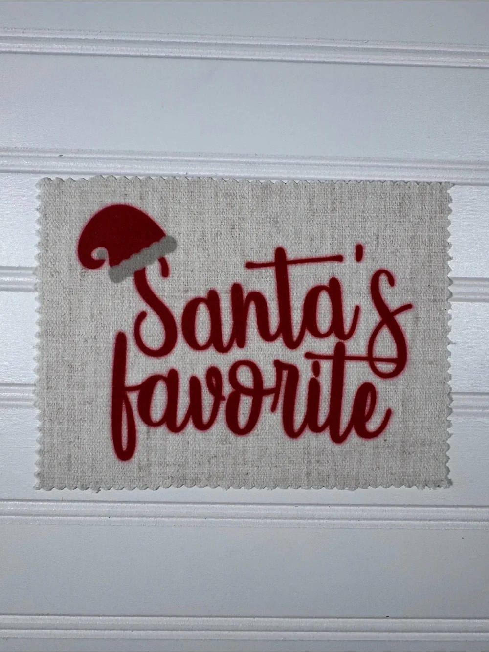 Santa's Favorite Kids Holiday Fabric Patch
